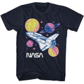 Navy NASA t-shirt featuring a Pastel Planets design