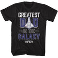 Black NASA t-shirt featuring a Greatest Dad design