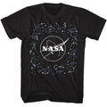 Black NASA t-shirt featuring a NASA Constellations design