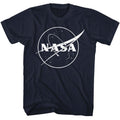 Navy NASA t-shirt featuring a one-color Meatball logo design