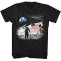 Black NASA t-shirt featuring a One Small Step design