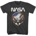 Smoke Gray NASA t-shirt featuring an Eagle and Shuttle design