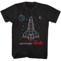 Black NASA t-shirt featuring a Discovery Outlined design