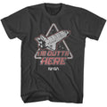 Smoke Gray NASA t-shirt featuring an I'm Outta Here design