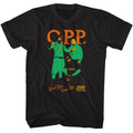 Black Naughty by Nature t-shirt featuring a tricolor OPP design