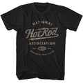 Black NHRA t-shirt featuring an NHRA hot rod design