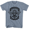 Indigo Heather NHRA t-shirt featuring an NHRA Championship design