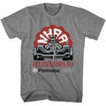 Graphite Heather NHRA t-shirt featuring an NHRA Winternationals design