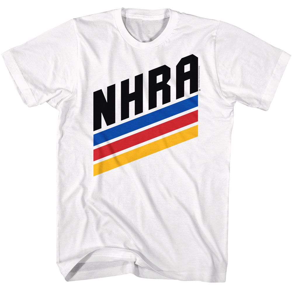 White NHRA t-shirt featuring an NHRA Winternationals design