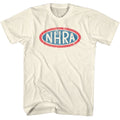 Natural NHRA t-shirt featuring an NHRA oval logo design