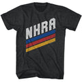 Black Heather NHRA t-shirt featuring an NHRA bars design