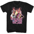 Black New Kids on the Block t-shirt featuring an NKOTB group image design