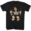 Black New Kids on the Block t-shirt featuring an NKOTB suit pictures design