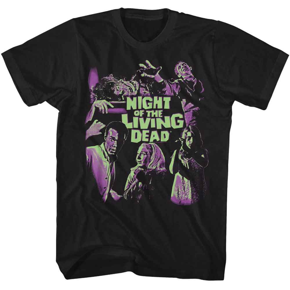 Black Night of the Living Dead t-shirt featuring a Night of the Living Dead two-tone design