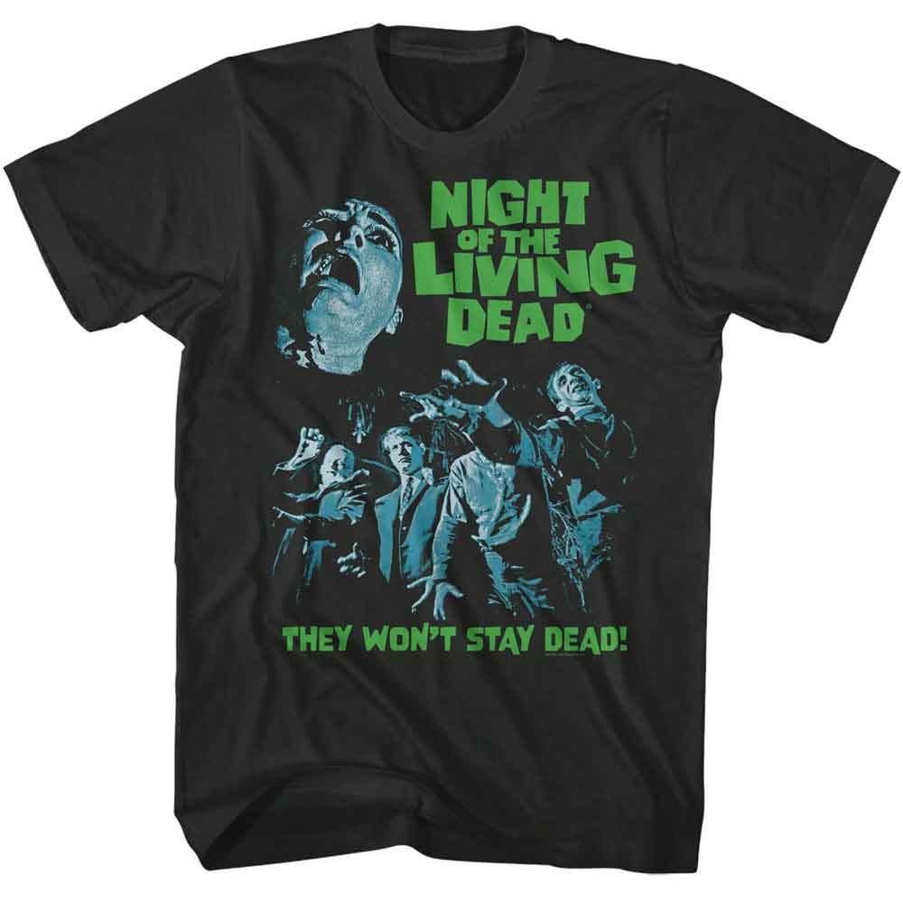 Smoke Gray Night of the Living Dead t-shirt featuring a Cool Tones Night of the Living Dead design