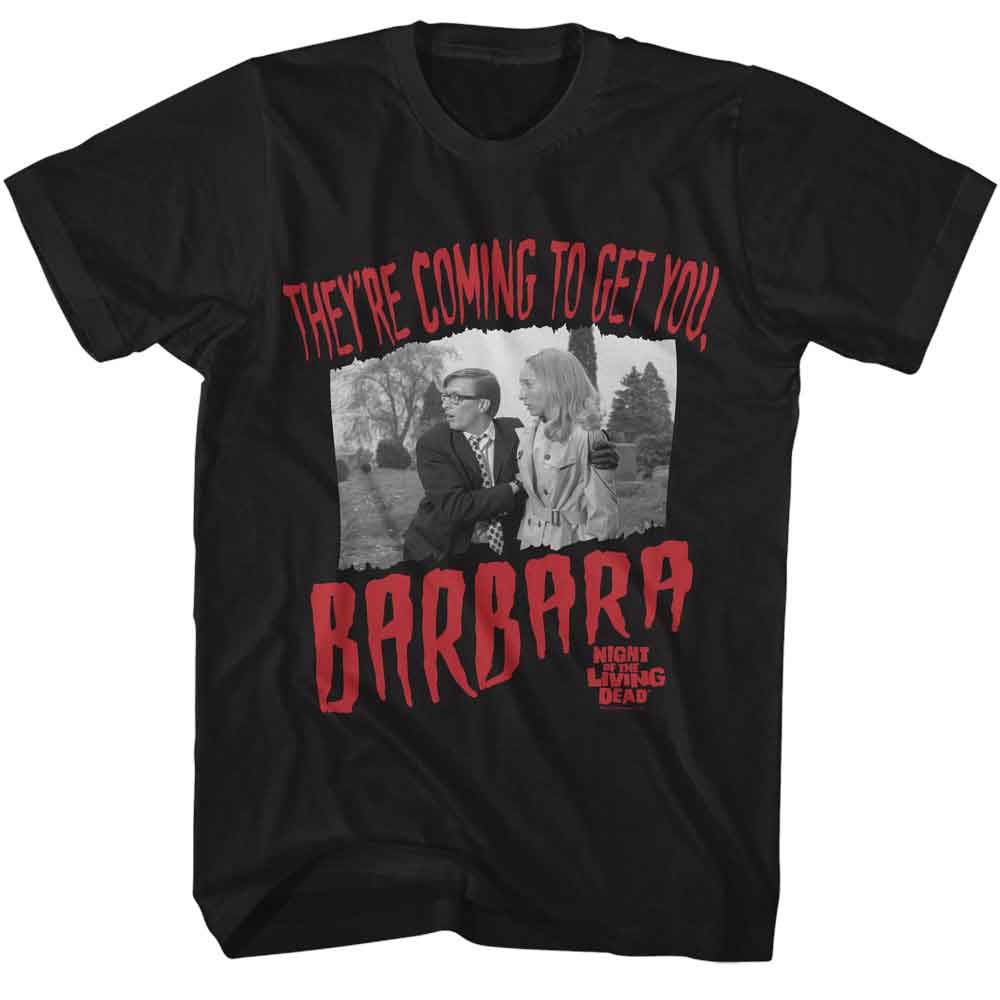 Black Night of the Living Dead t-shirt featuring a They're Coming design