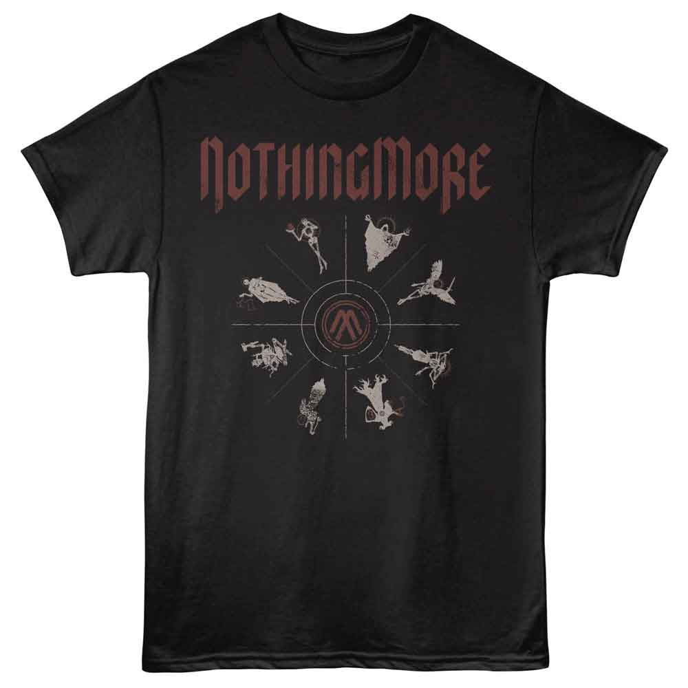 Black Nothing More t-shirt featuring a Nothing More Circle of Lions design