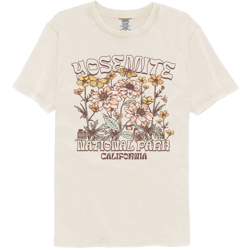 National Parks Comfort Colors T-Shirt - Yosemite Floral
