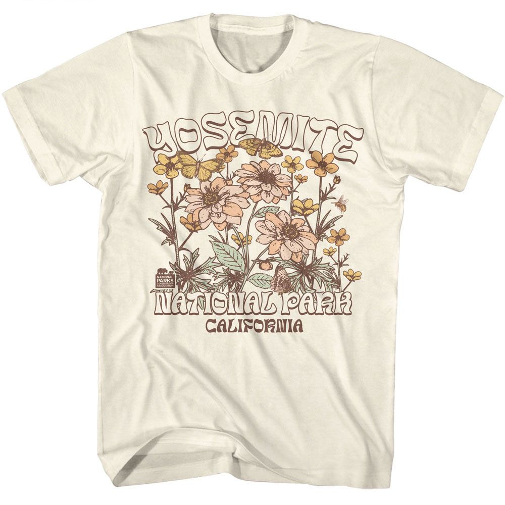 Natural National Parks t-shirt featuring a Yosemite Floral design