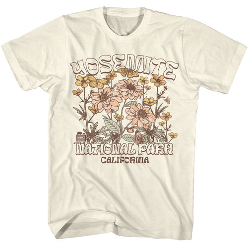 Natural National Parks t-shirt featuring a Yosemite Floral design