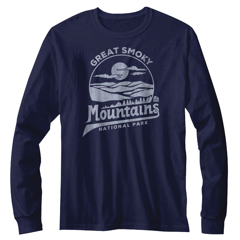 National Parks Long Sleeve T-Shirt - Smoky Mt Mono