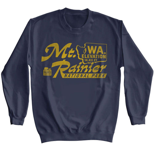 National Parks Long Sleeve Sweatshirt - Mount Rainier Elevation
