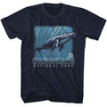 Navy National Parks t-shirt featuring a Channel Islands whale design