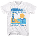 White National Parks t-shirt featuring a Channel Islands cutout design