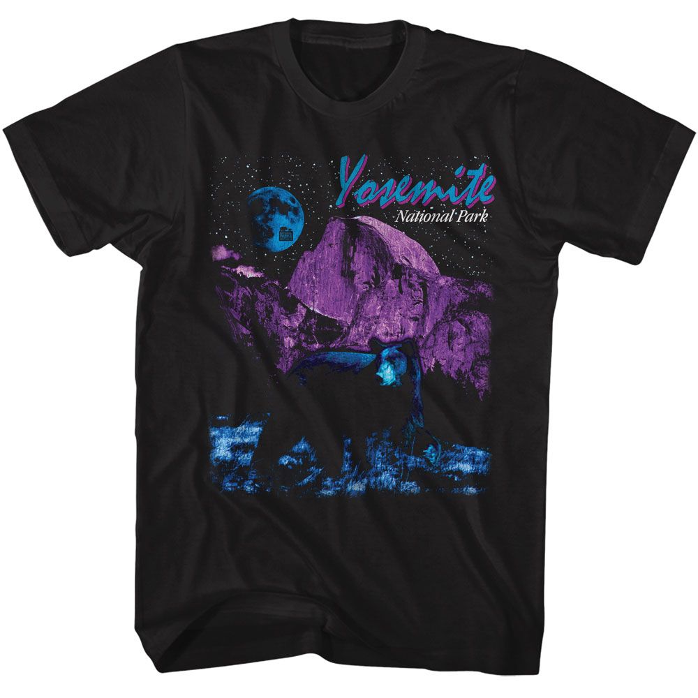 Black National Parks t-shirt featuring a Yosemite 1992 design