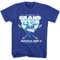 Royal Blue National Parks t-shirt featuring a Grand Teton Peak design