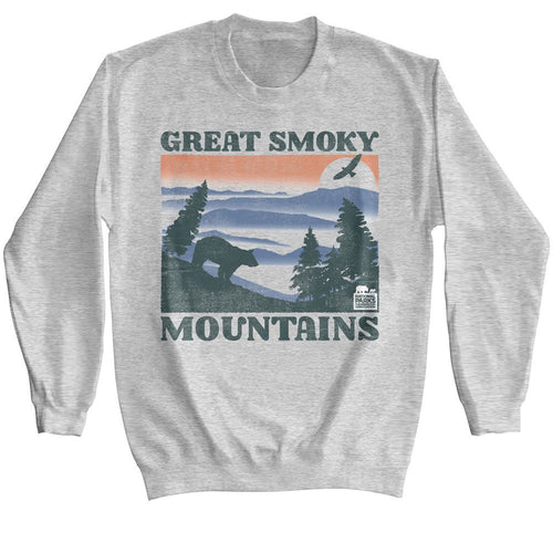 National Parks Long Sleeve Sweatshirt - GSM Bear and Mountains