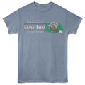Indigo Heather National Parks t-shirt featuring a Grand Teton buffalo design