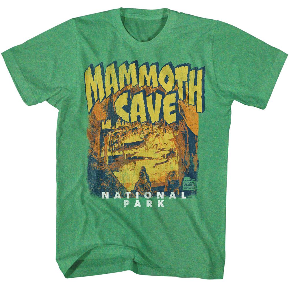 Kelly Heather National Parks t-shirt featuring a Mammoth Cave design
