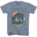 Indigo Heather National Parks t-shirt featuring a Yosemite El Capitan design