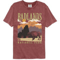 National Parks Comfort Colors T-Shirt - Badlands Minimalist Landscape