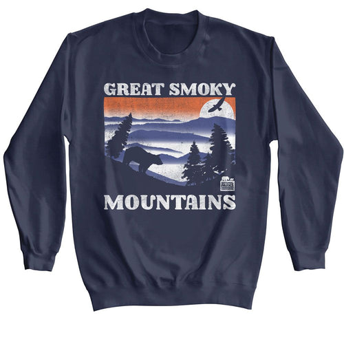National Parks Long Sleeve Sweatshirt - GSM Bear and Mountains Dark