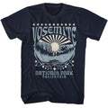 Navy National Parks t-shirt featuring a Yosemite decorative oval duo color design
