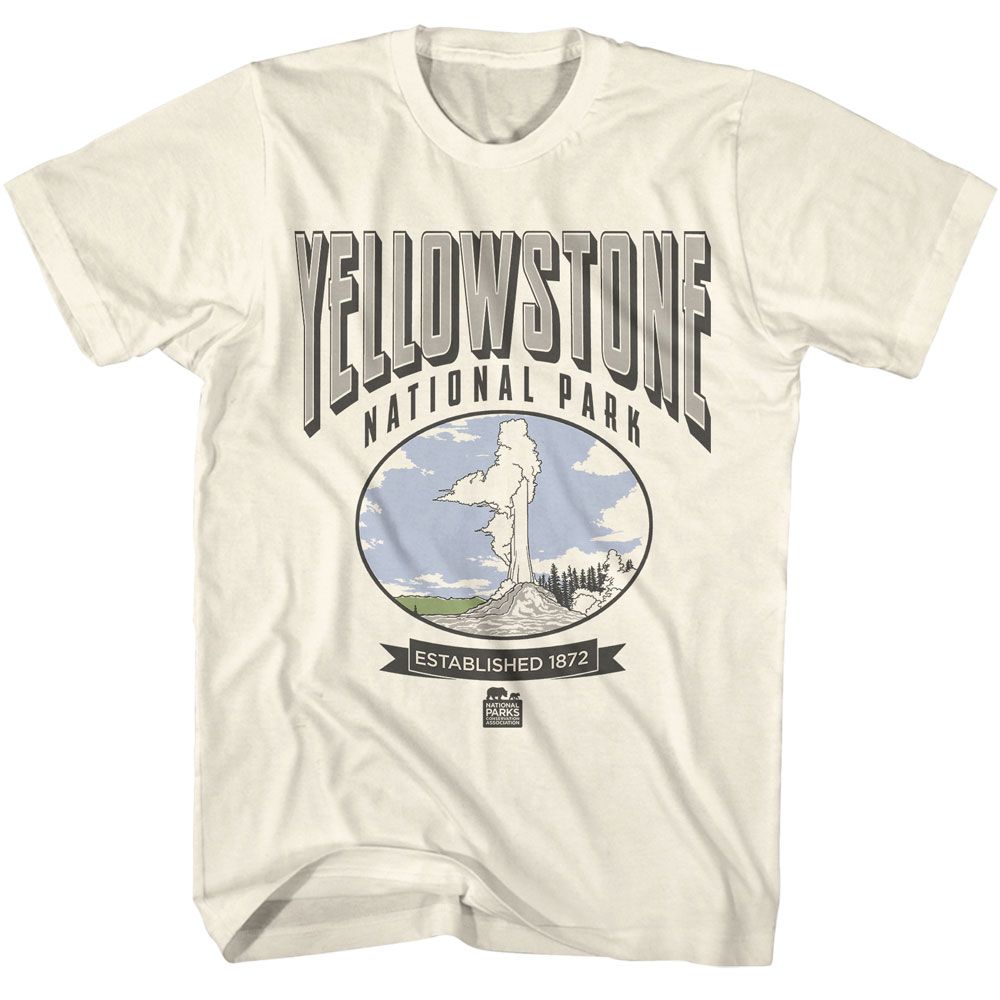 Natural National Parks t-shirt featuring an Est. 1872 design