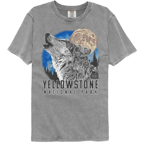 National Parks Comfort Colors T-Shirt - YNP Howling Wolf