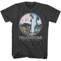 Smoke Gray National Parks t-shirt featuring a Yellowstone geyser circle design