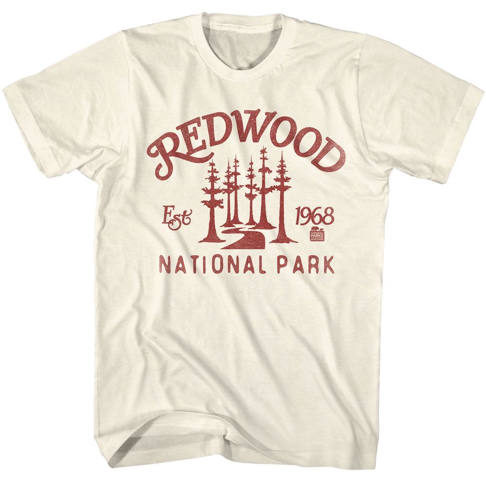 Natural National Parks t-shirt featuring a Redwood design