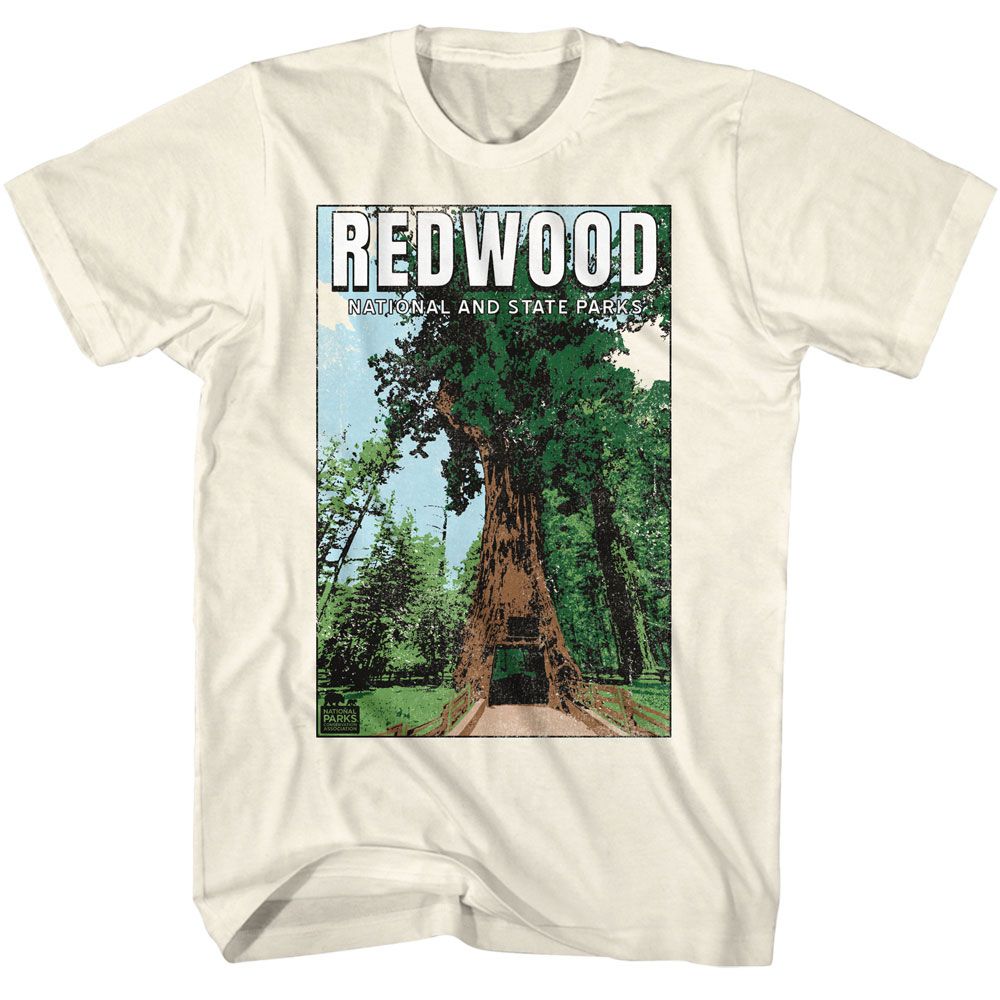 Natural National Parks t-shirt featuring a Redwood National and State Park design
