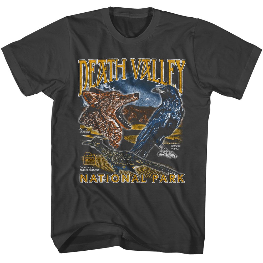 Smoke Gray National Parks t-shirt featuring a Death Valley animals design