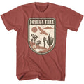 Terracotta National Parks t-shirt featuring a Joshua Tree badge design