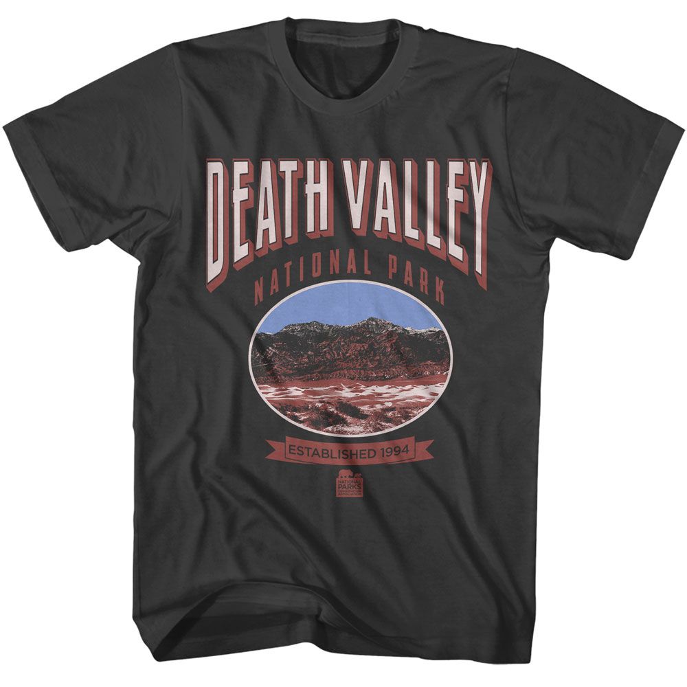 Smoke Gray National Parks t-shirt featuring a Death Valley design
