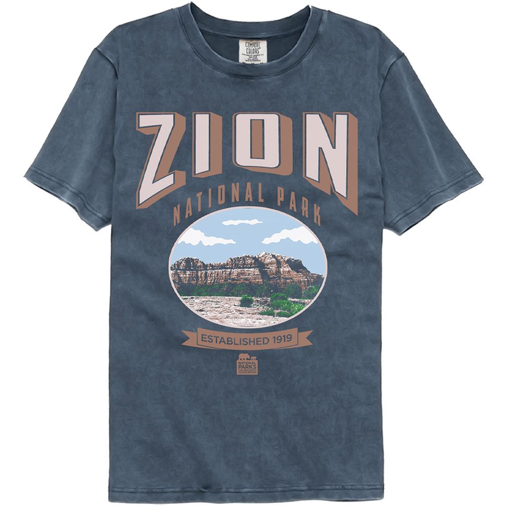 National Parks Comfort Colors T-Shirt - Zion - Smoke Gray