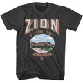 Smoke Gray National Parks t-shirt featuring a Zion design