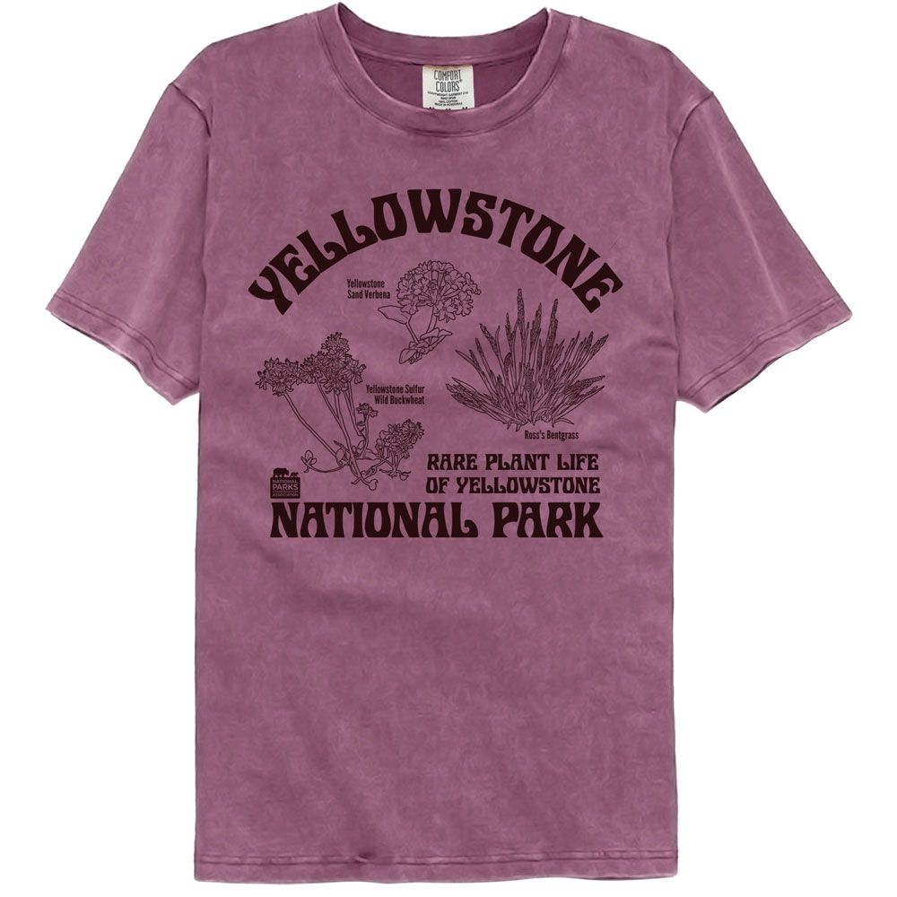National Parks Comfort Colors T-Shirt - Rare Plants Yellowstone