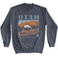 National Parks Long Sleeve Sweatshirt - Utah Arches - Smoke Gray Design