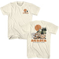 Natural National Parks t-shirt featuring an Acadia front and back design
